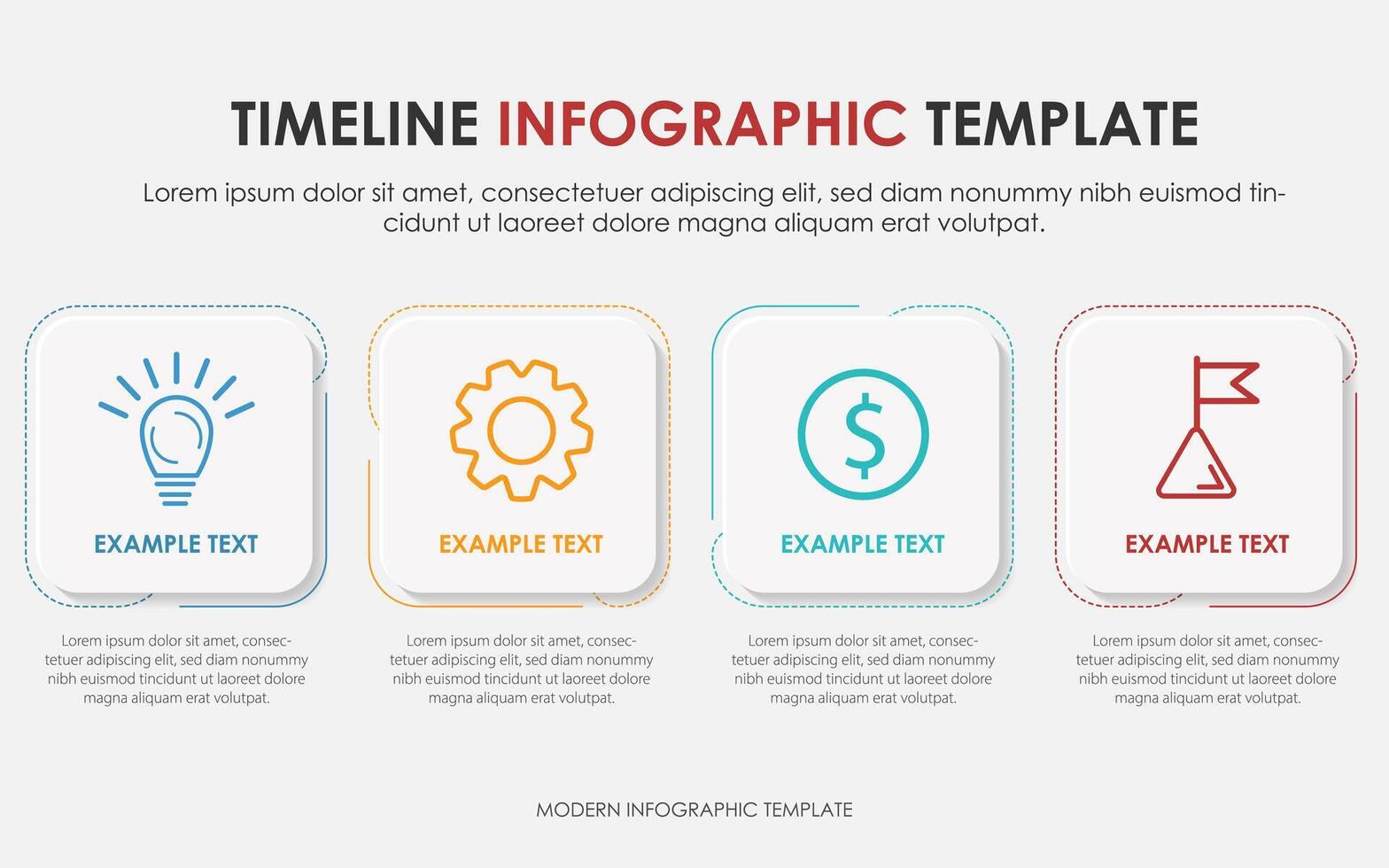 cronograma infografía modelo. 4 4 paso cronograma viaje, calendario plano sencillo infografia diseño modelo. presentación grafico. negocio concepto con 4 4 opciones, vector ilustración.