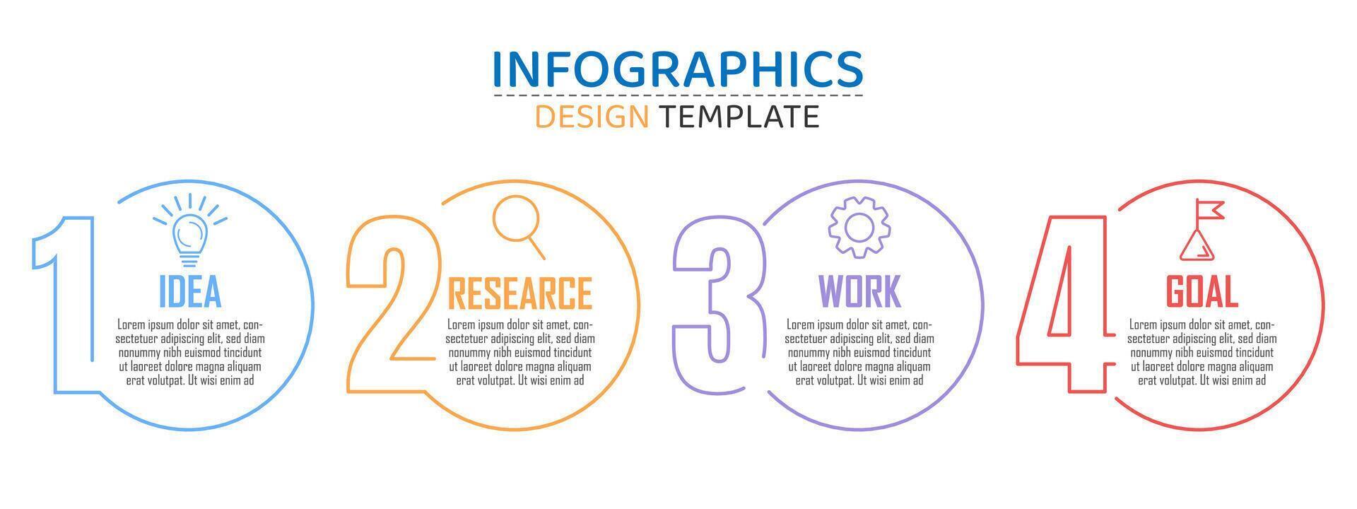 Timeline infographic template. 4 Step timeline journey, calendar Flat simple infographics design template. presentation graph. Business concept with 4 options, vector illustration.