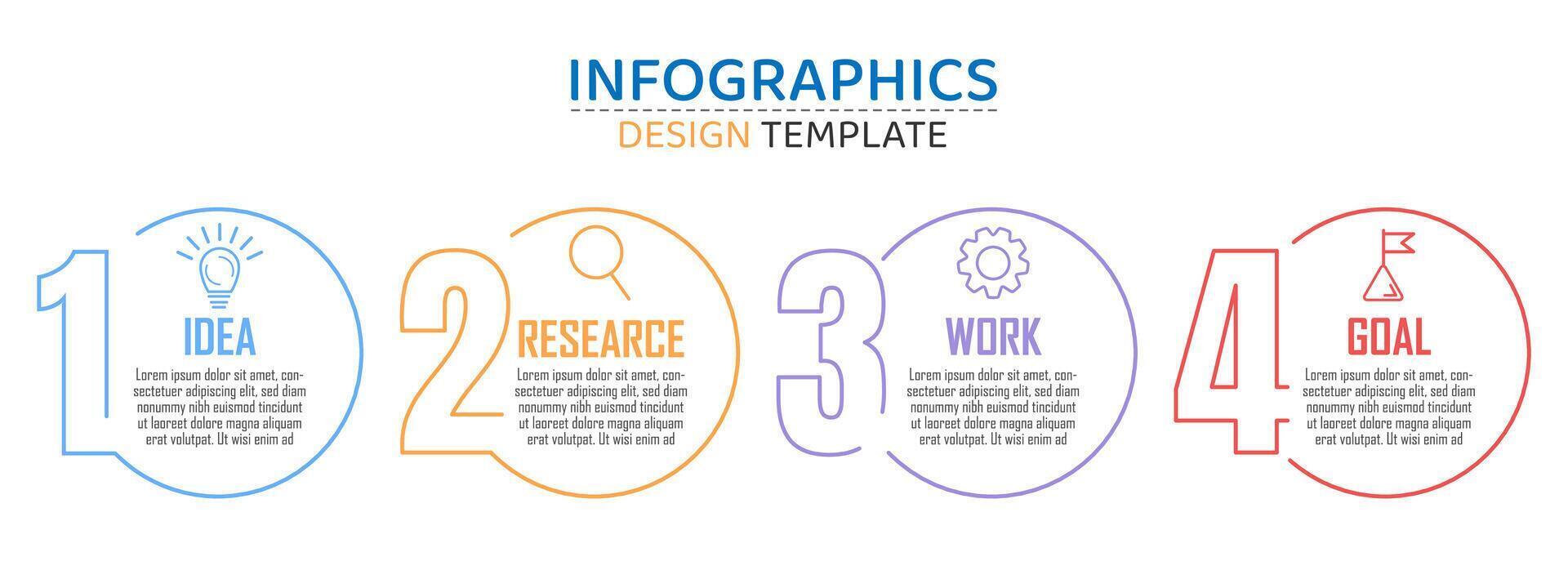 cronograma infografía modelo. 4 4 paso cronograma viaje, calendario plano sencillo infografia diseño modelo. presentación grafico. negocio concepto con 4 4 opciones, vector ilustración.