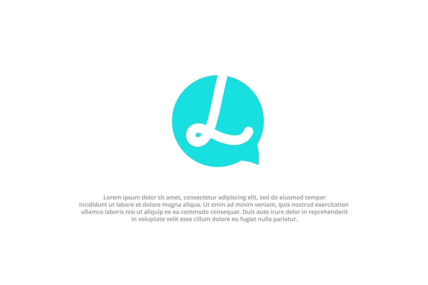 letter l and chat icon modern logo vector