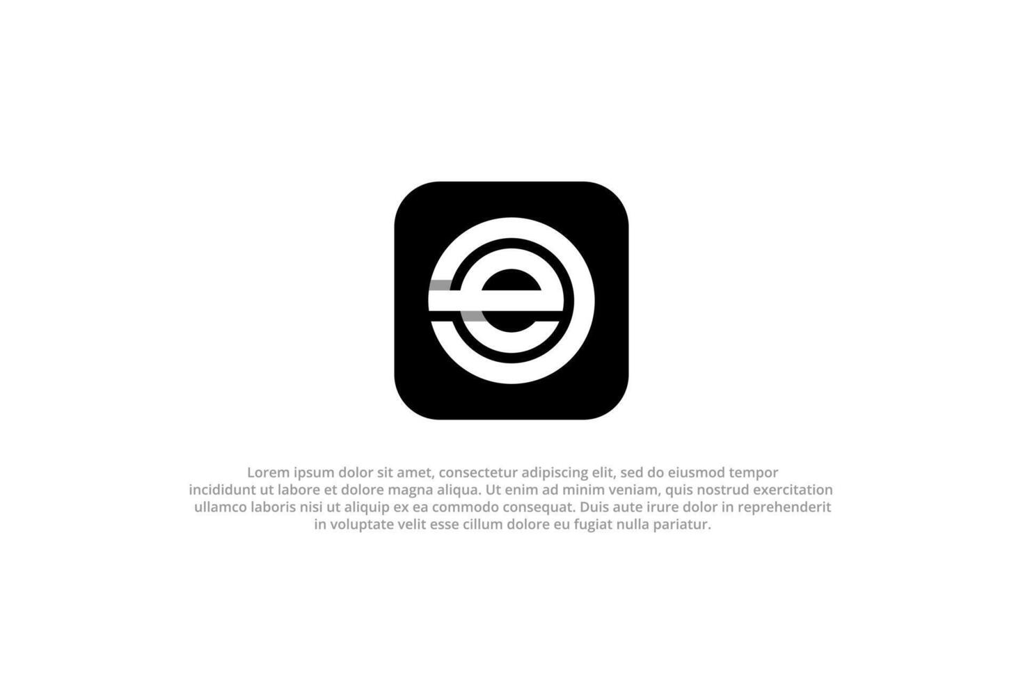 logo letter e circle monogram vector