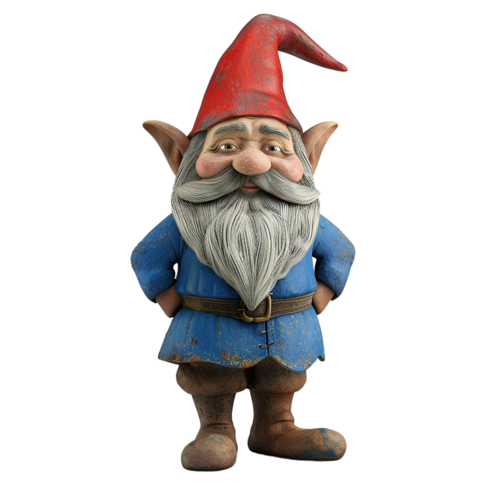 AI generated 3D Rendering of a Santa Cartoon Gnome on Transparent Background - Ai Generated png