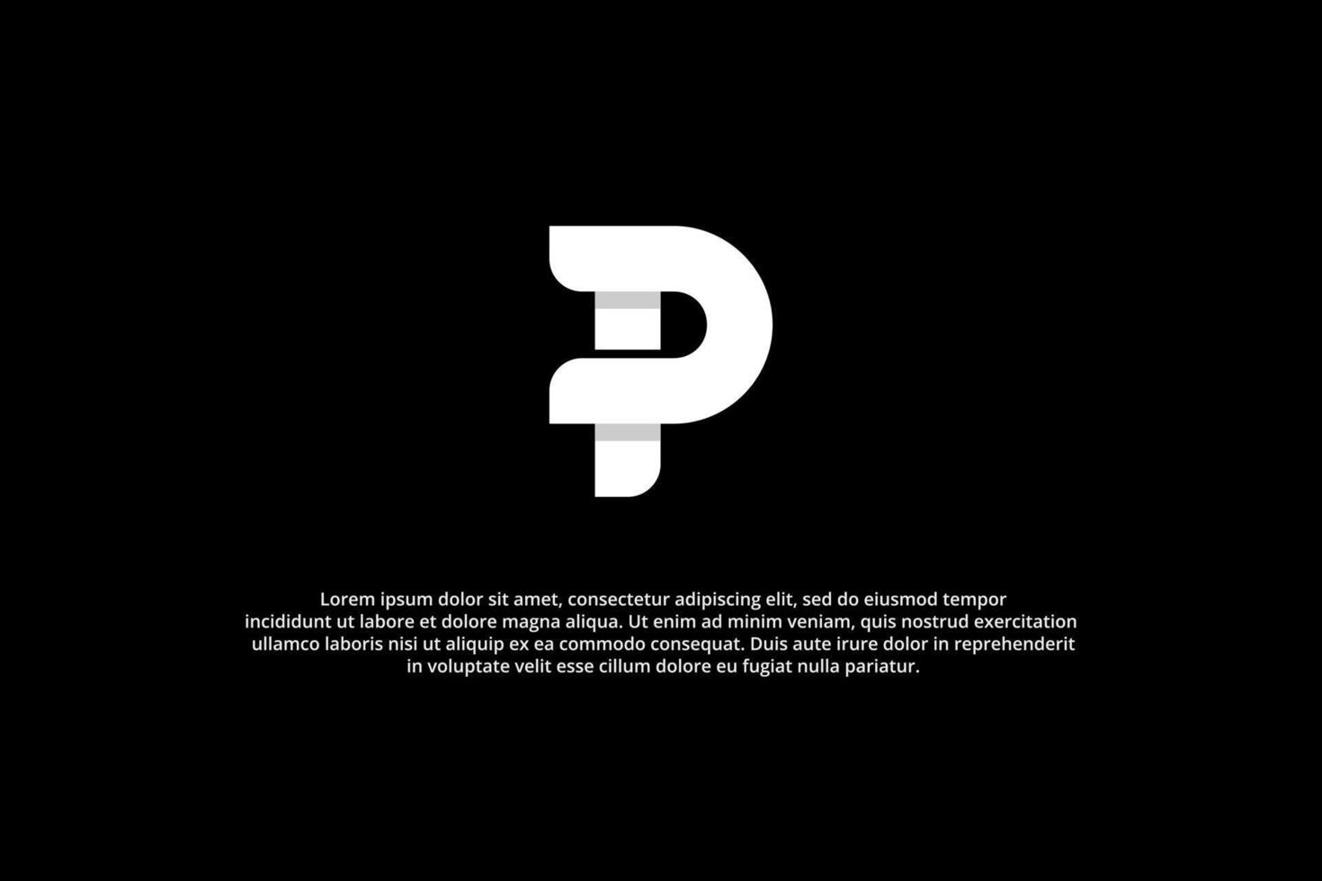 logo letter p monogram logotype vector