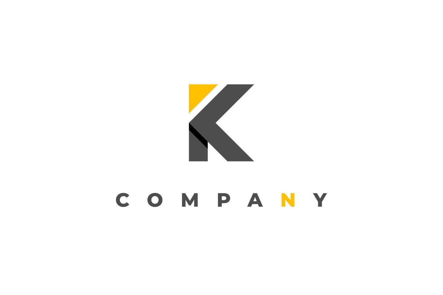 logo letter k business modern minimal vector