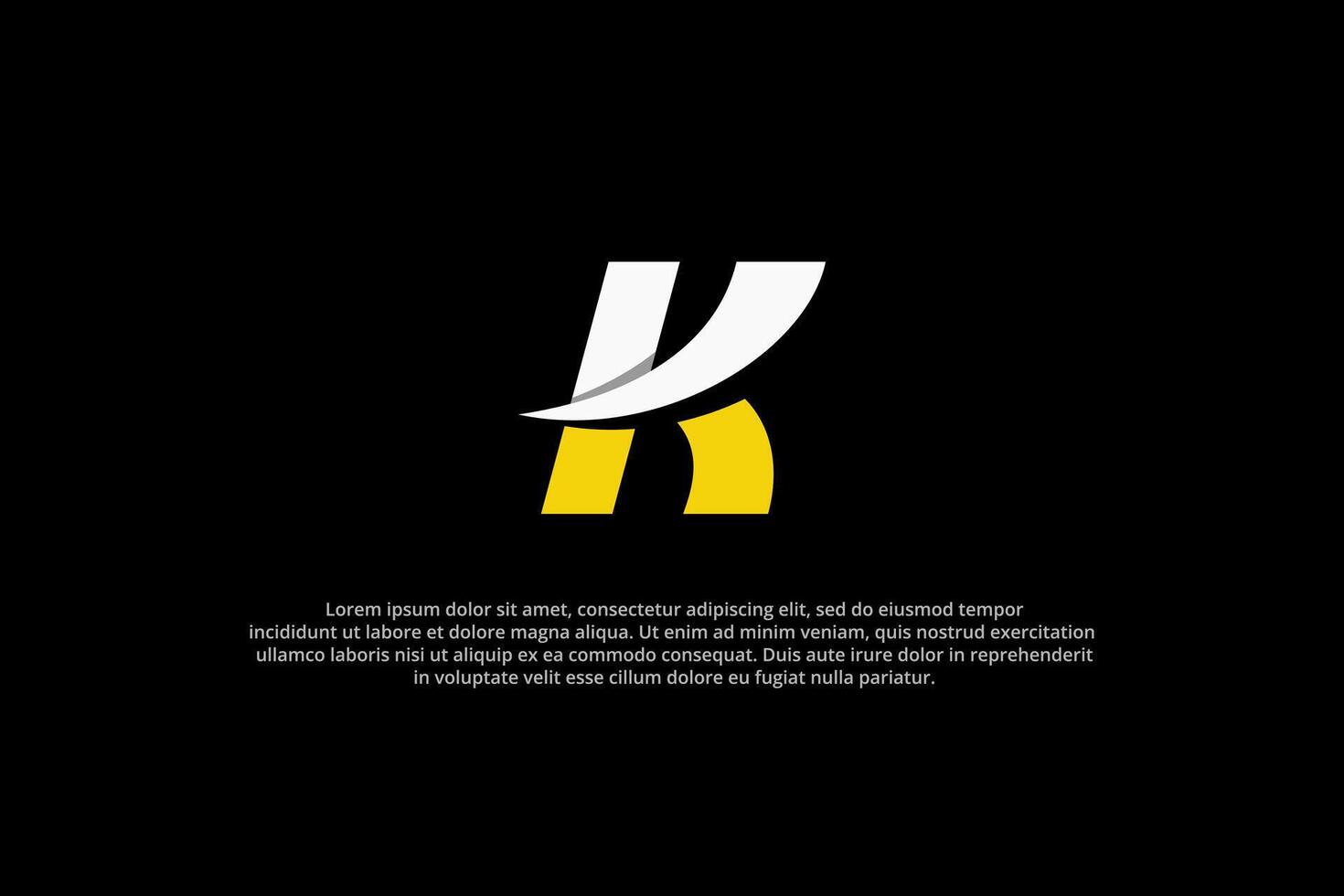 logo letter k sport style vector