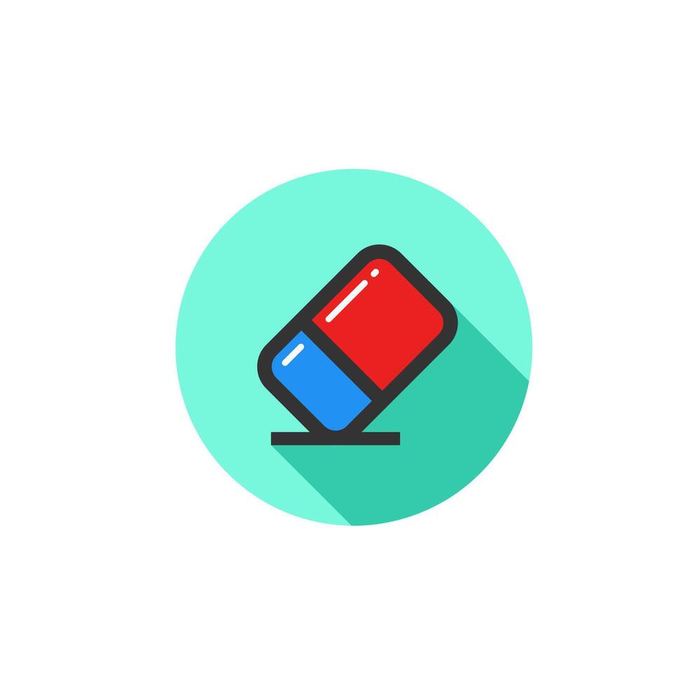 eraser or rubber flat icon design vector