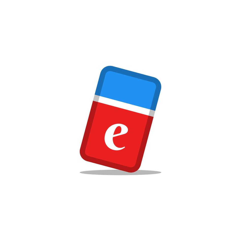 illustration of eraser on white background vector