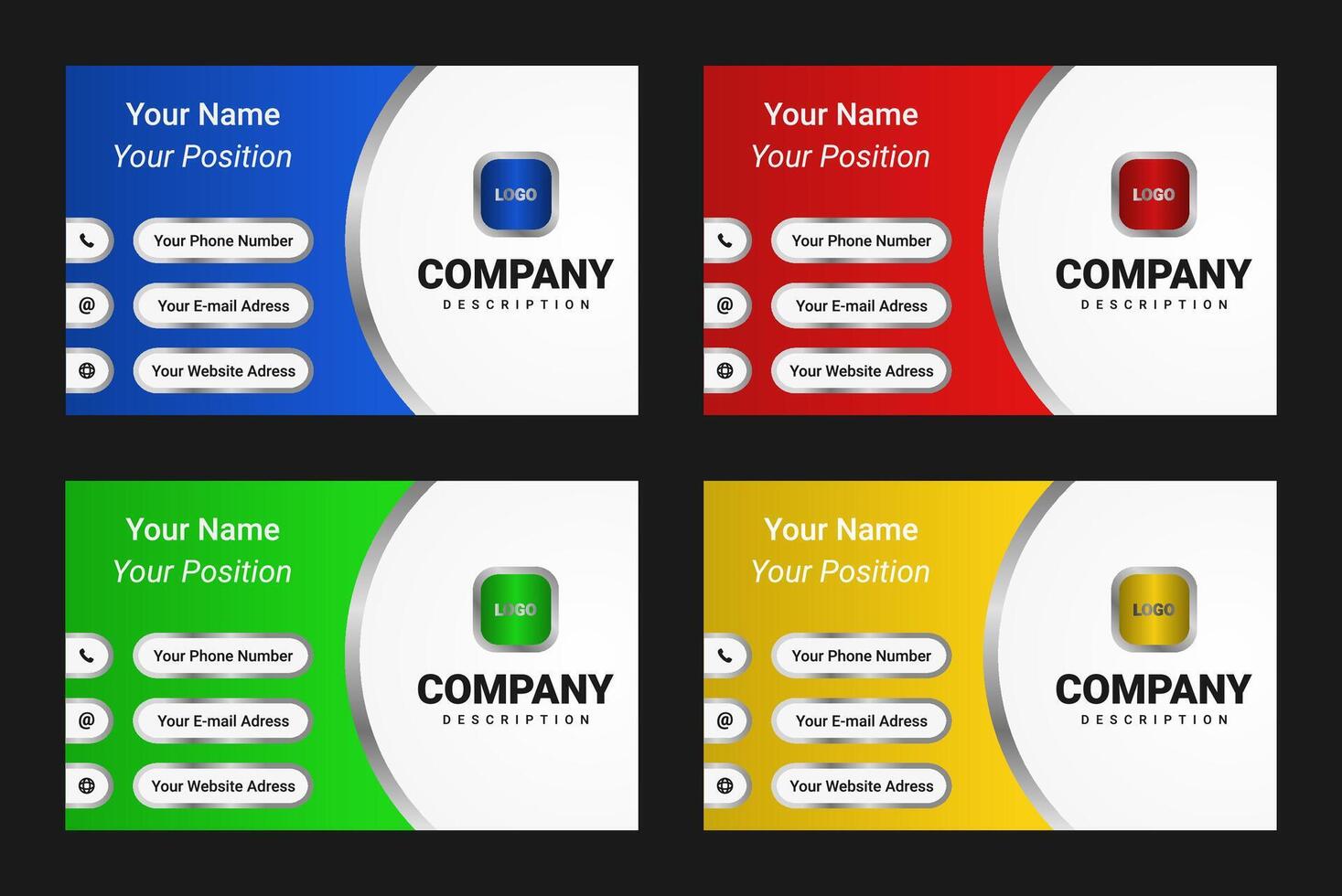 illustration of bussines card template vector
