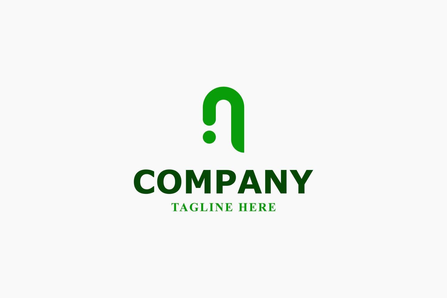 letter n green and nature minimal logo vector