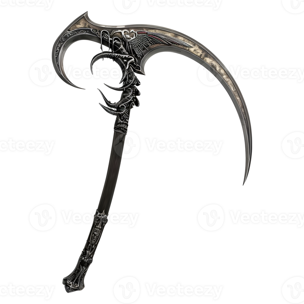 AI generated Death Scythe or War Hammer on Transparent background - Ai Generated png