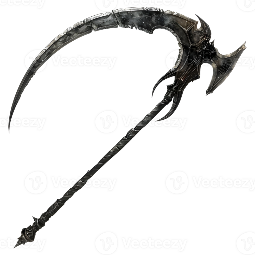 AI generated Death Scythe or War Hammer on Transparent background - Ai Generated png