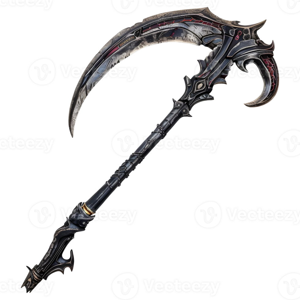 AI generated Death Scythe or War Hammer on Transparent background - Ai Generated png