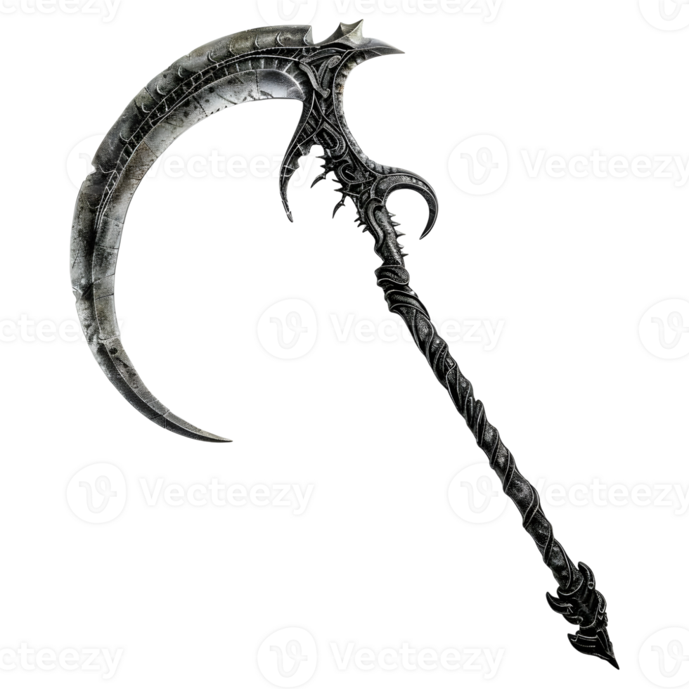 AI generated Death Scythe or War Hammer on Transparent background - Ai Generated png