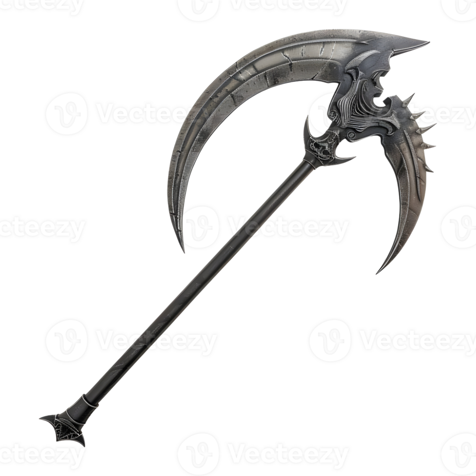 AI generated Death Scythe or War Hammer on Transparent background - Ai Generated png