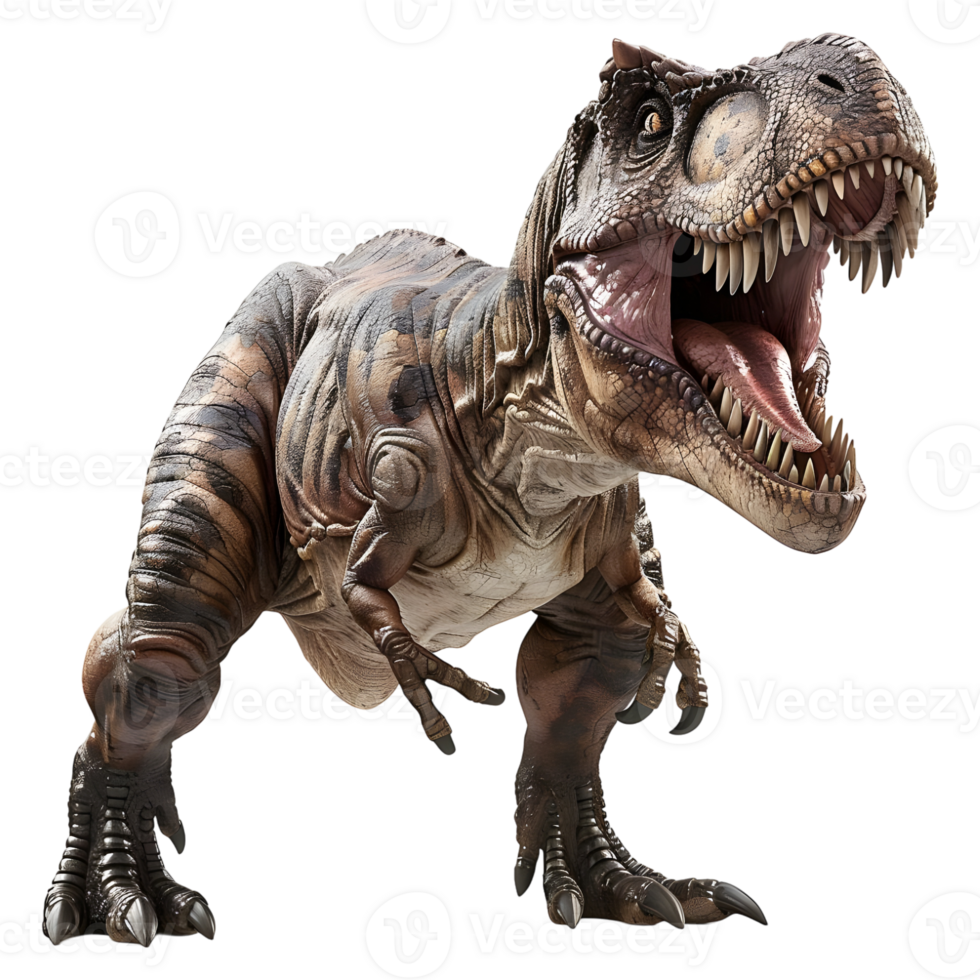 ai genererad tyrannosaurus rex på transparent bakgrund - ai genererad png