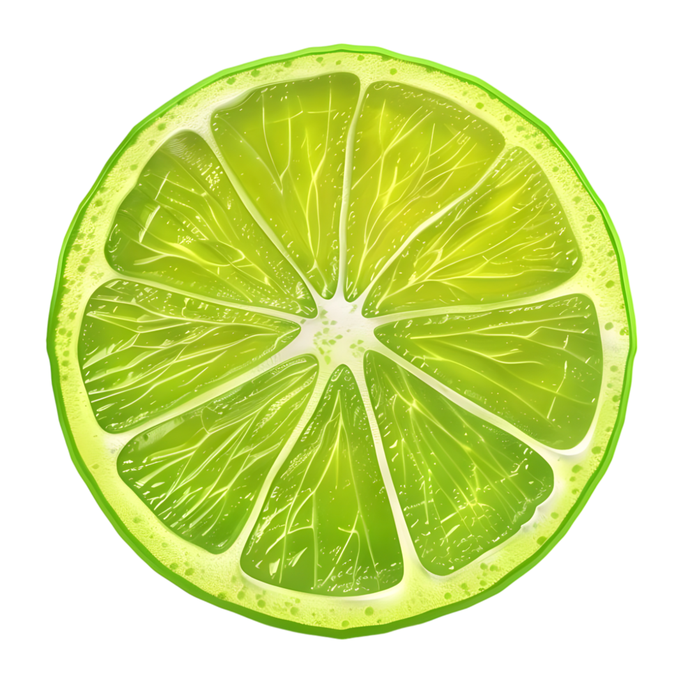 AI generated Green Lemon on Transparent background - Ai Generated png
