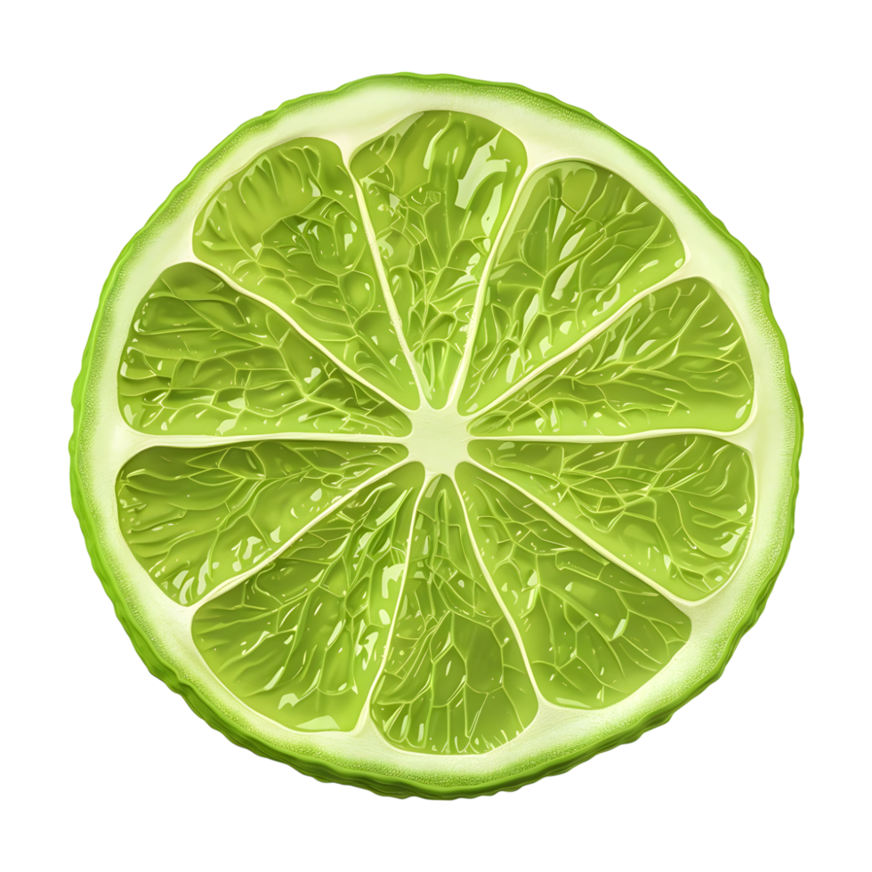 AI generated Green Lemon on Transparent background - Ai Generated png