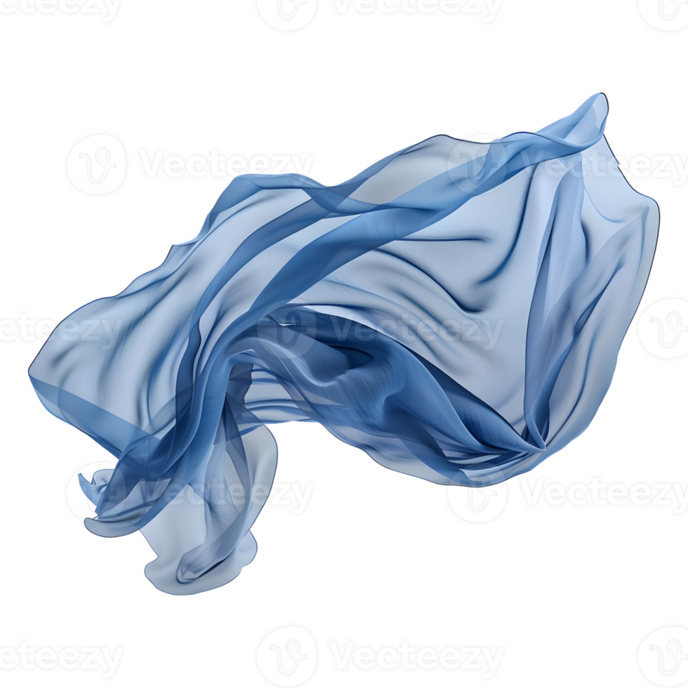 AI generated Silk Cloth in the Air on Transparent background - Ai Generated png