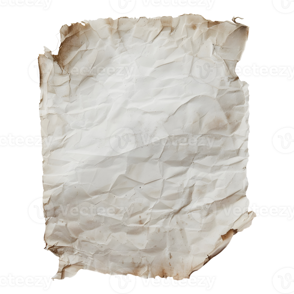 AI generated Rough Paper Texture on Transparent background - Ai Generated png