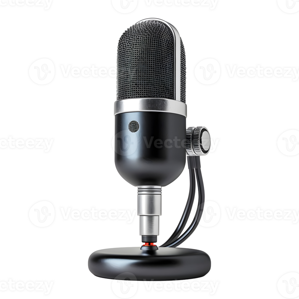AI generated Studio Podcast Microphone on Transparent background - Ai Generated png