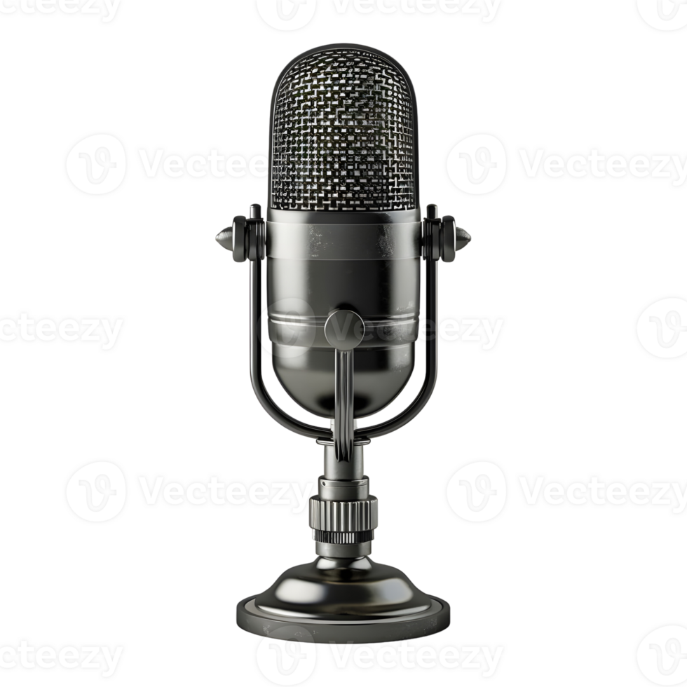 AI generated Studio Podcast Microphone on Transparent background - Ai Generated png