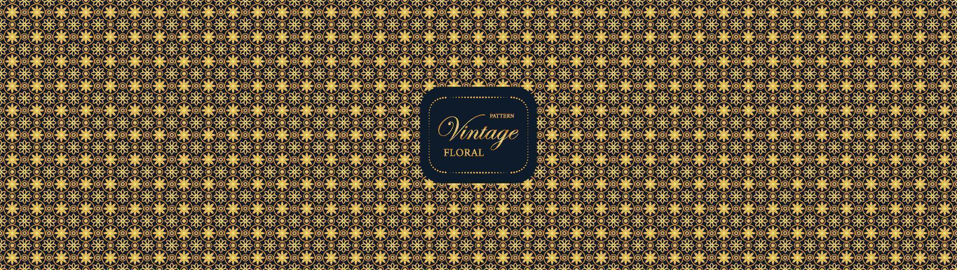 Pattern vintage flora india seamless oriental in gold, Abstract pattern floral. vector