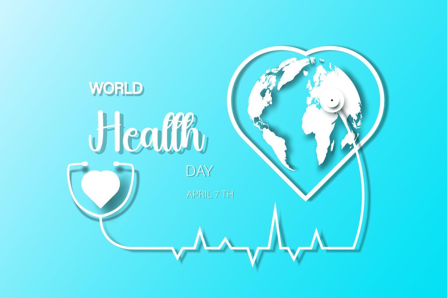 logo icono y símbolo de salud mundo día. vector