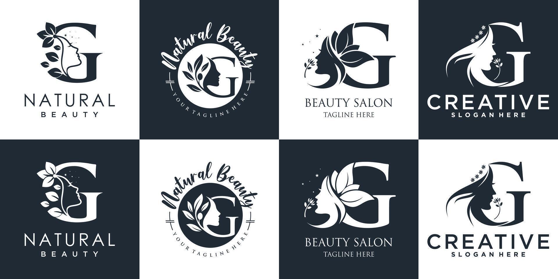 letra logo sol diseño colección con naturaleza belleza concepto prima vector