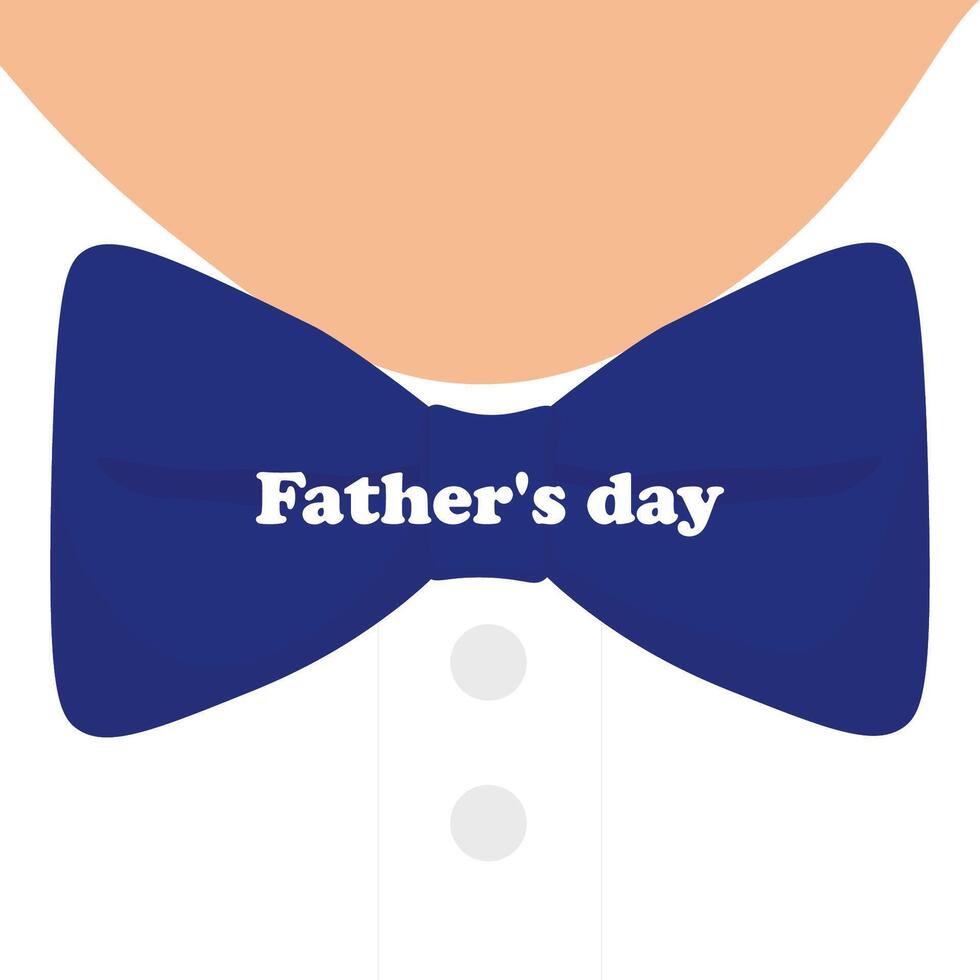 A banner template for Father s Day with a bow tie. A greeting card for my father. vector illustration