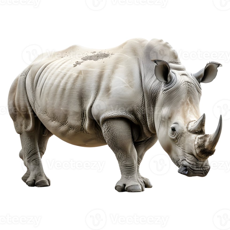 AI generated Black Rhinoceros on Transparent background - Ai Generated png