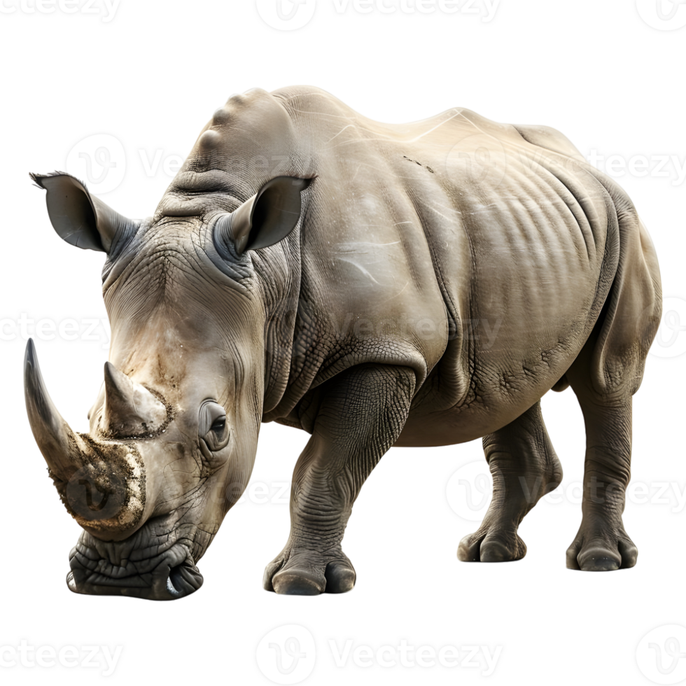 AI generated Black Rhinoceros on Transparent background - Ai Generated png