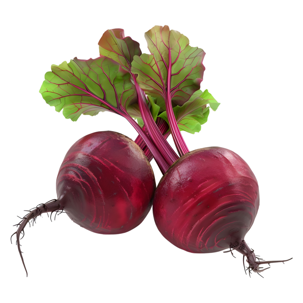 AI generated 3D Rendering of a Beetroot on Transparent Background - Ai Generated png