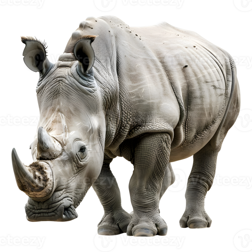 AI generated Black Rhinoceros on Transparent background - Ai Generated png