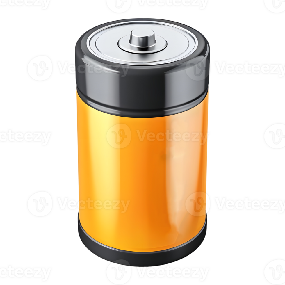 AI generated 3D Rendering of a Battery Cell on Transparent Background - Ai Generated png