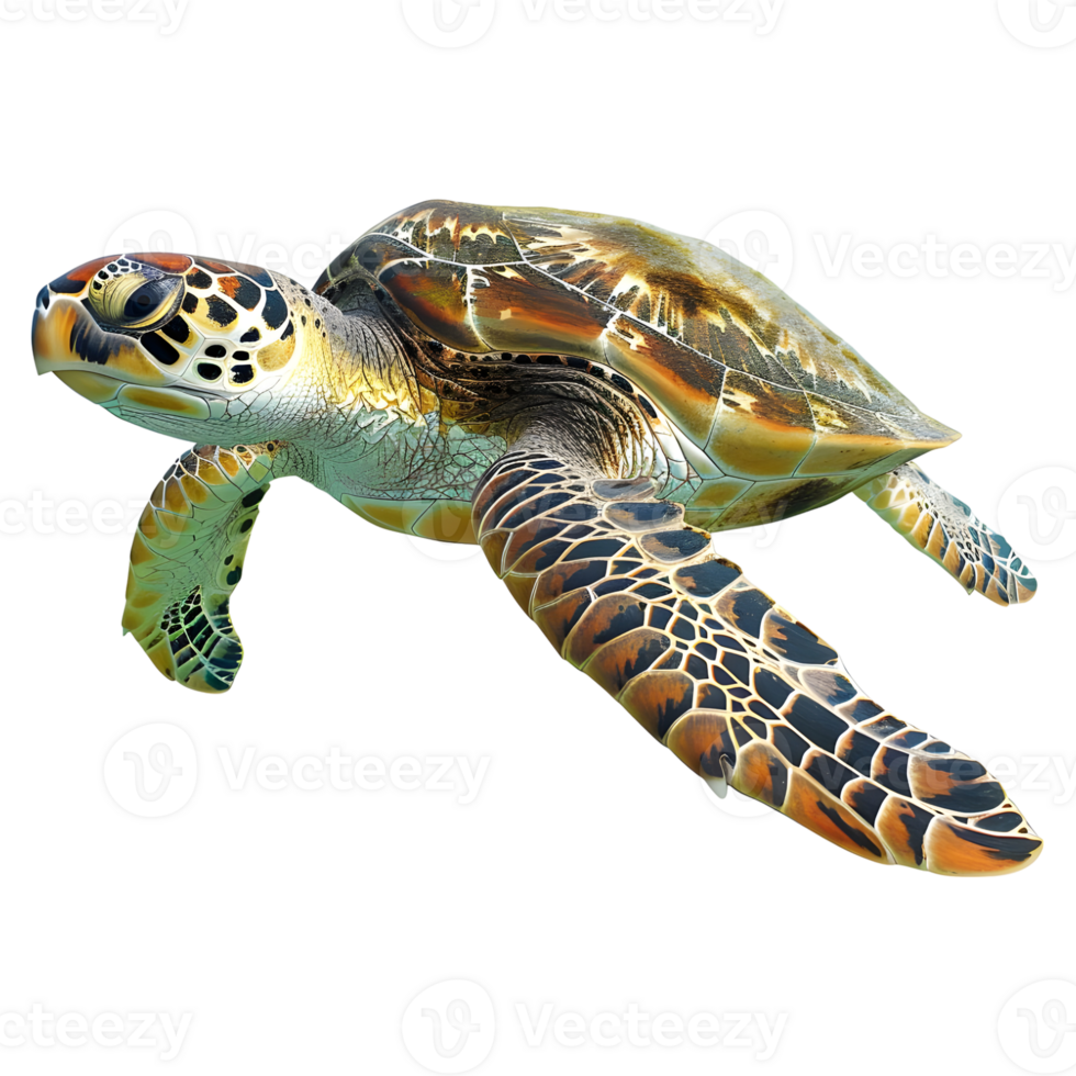 AI generated Turtle Swimming in Water on Transparent background - Ai Generated png