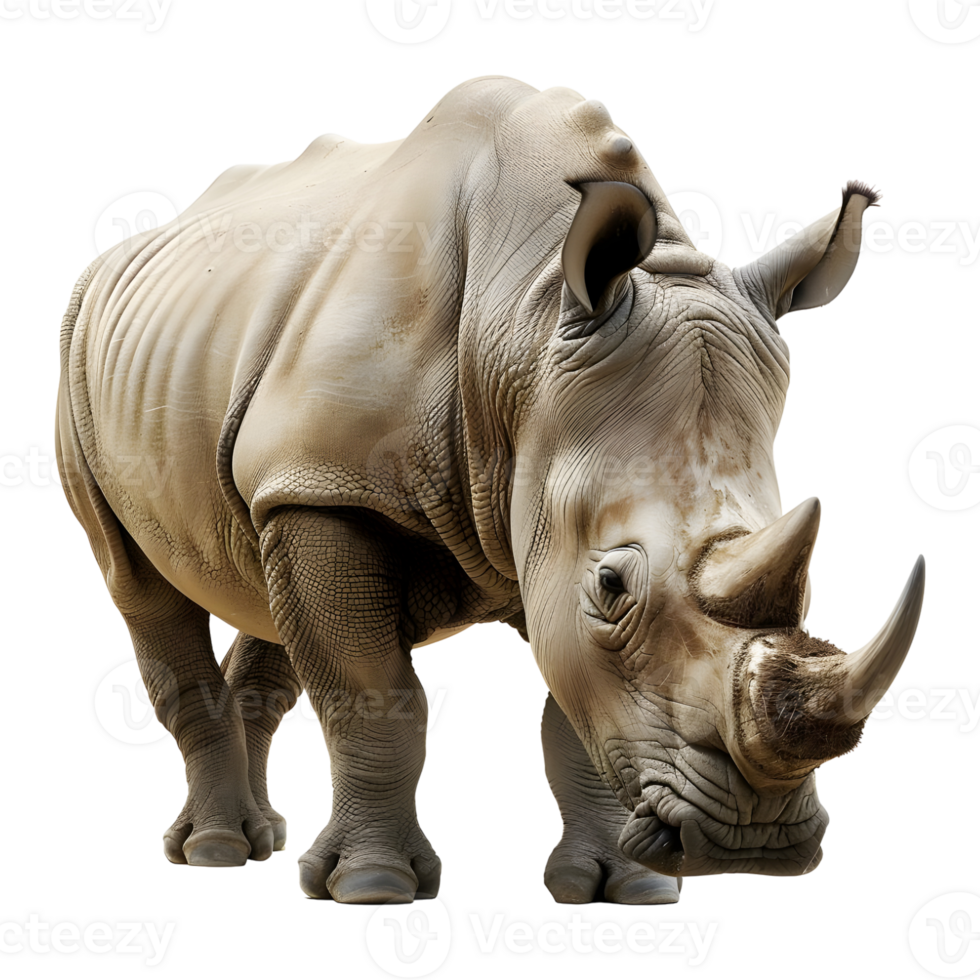 AI generated Black Rhinoceros on Transparent background - Ai Generated png