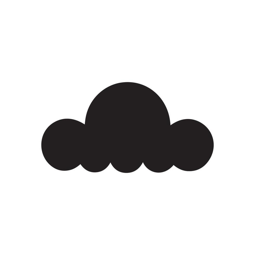 Cloud icon over white background, silhouette style concept. vector illustration