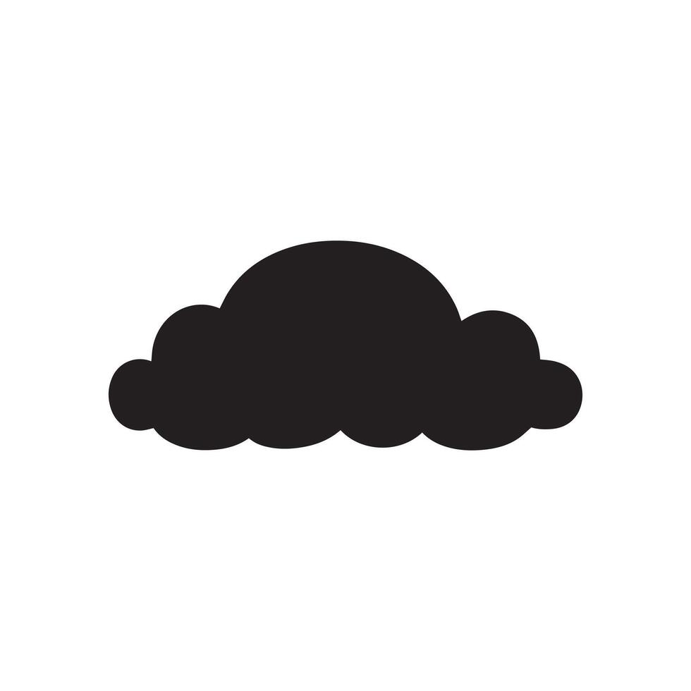 nube icono terminado blanco fondo, silueta estilo concepto. vector ilustración