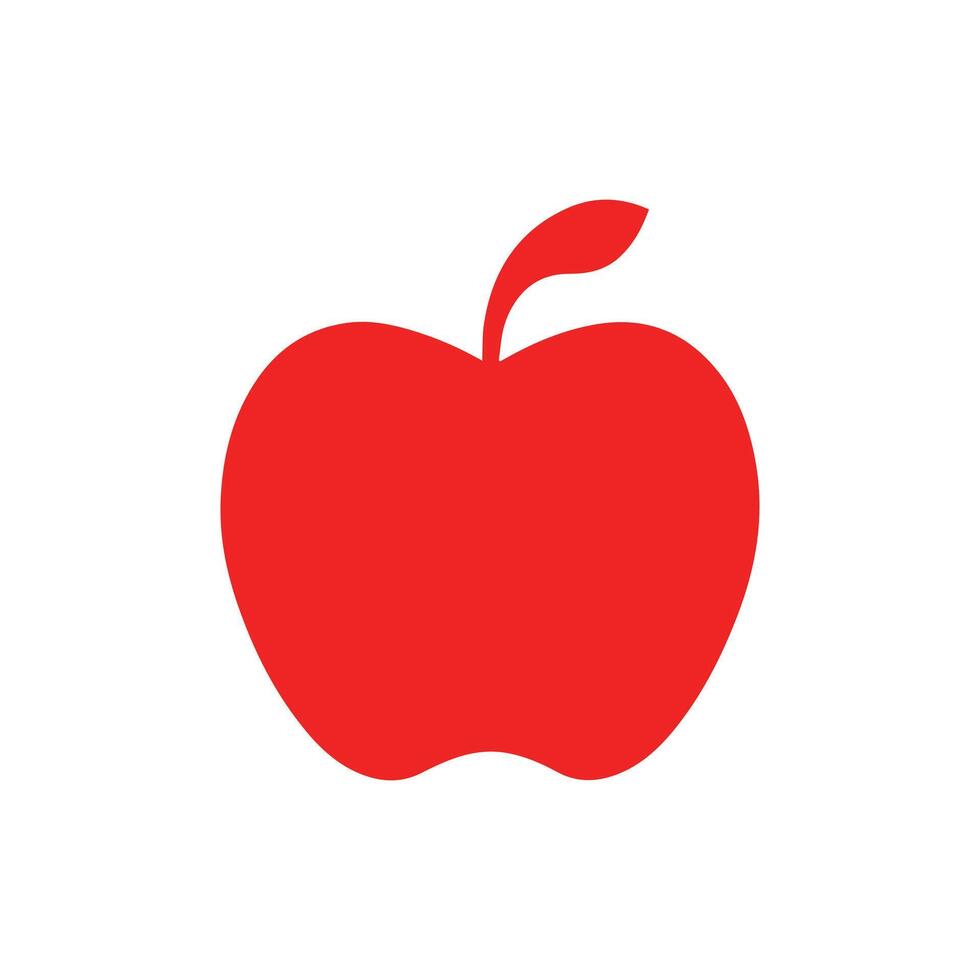 Apple icon. Flat icon on white background. Vector illustration