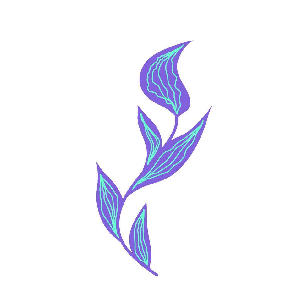 Naive Vibrant Flower isolated. Spring plant naive style. Cartoon vector illustration. Daisy simple vibrant flora