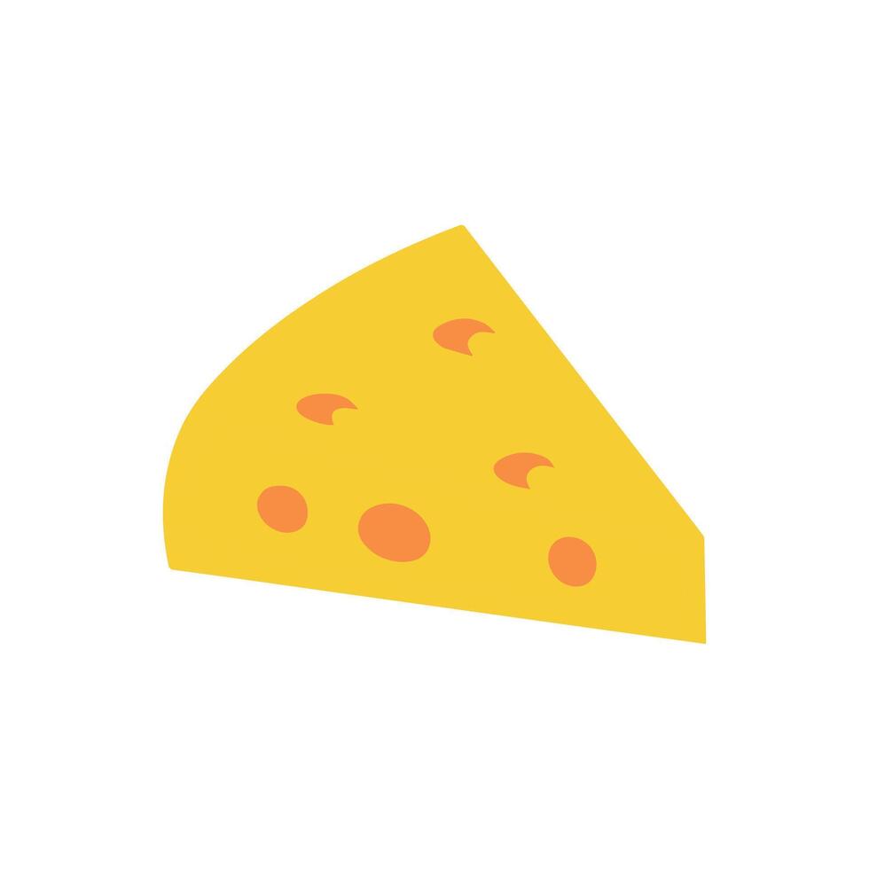 Cheese icon. Flat icon on white background. Vector illustration