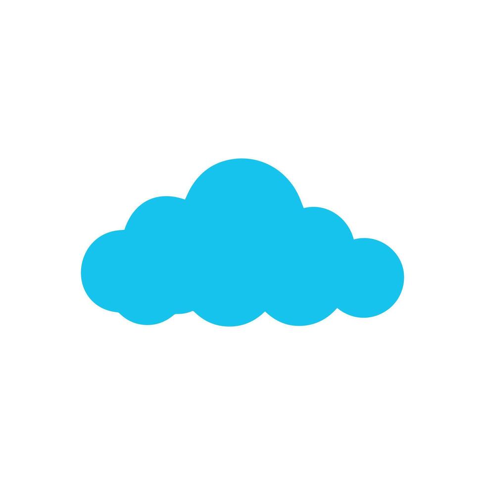 Cloud icon. Cloud flat icon on white background. Vector illustration