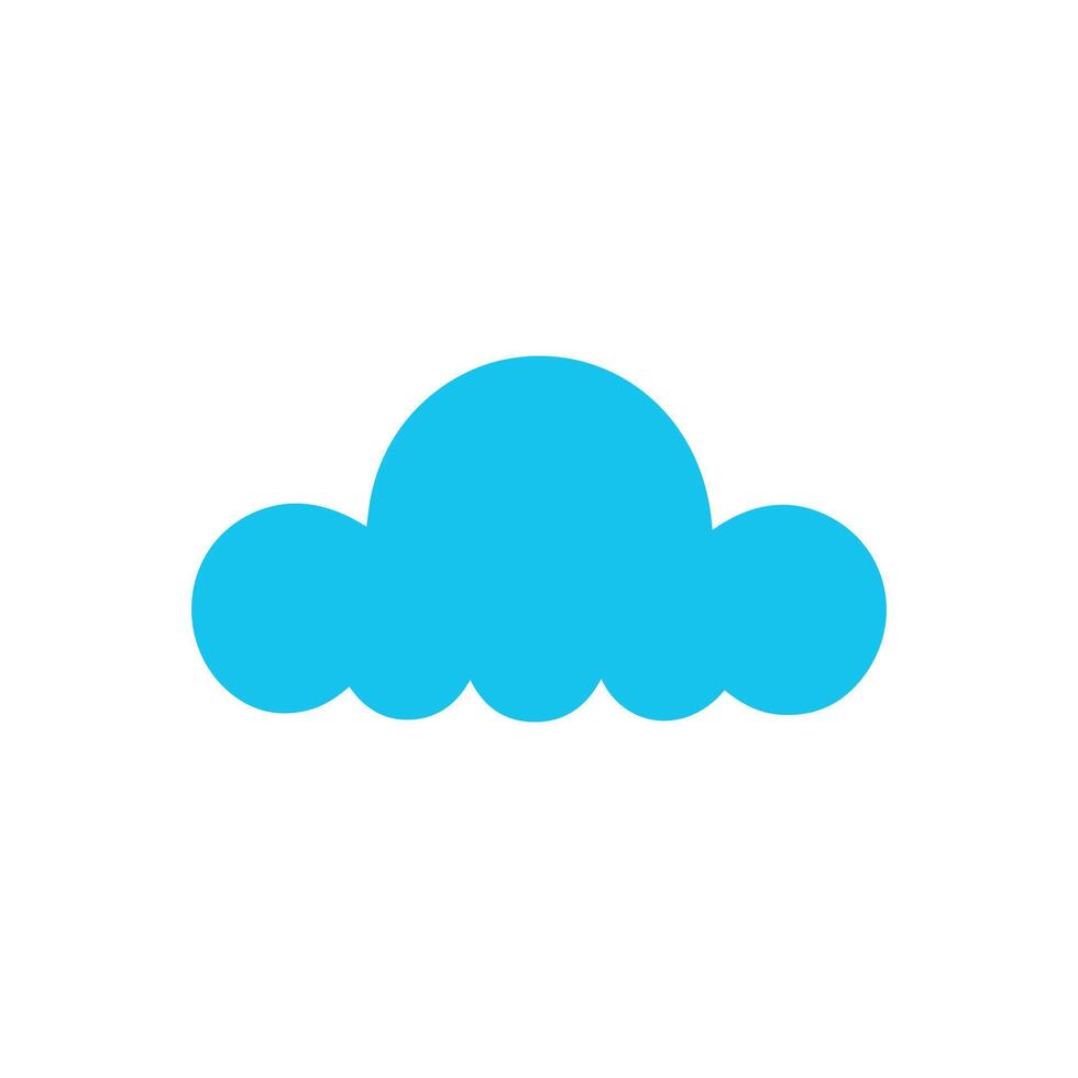 Cloud icon. Cloud flat icon on white background. Vector illustration