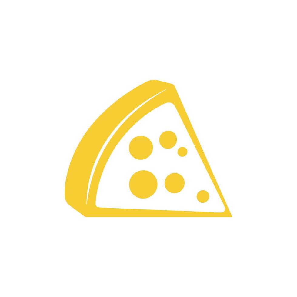 queso icono. plano icono en blanco antecedentes. vector ilustración