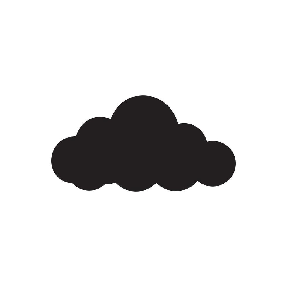 Cloud icon over white background, silhouette style concept. vector illustration