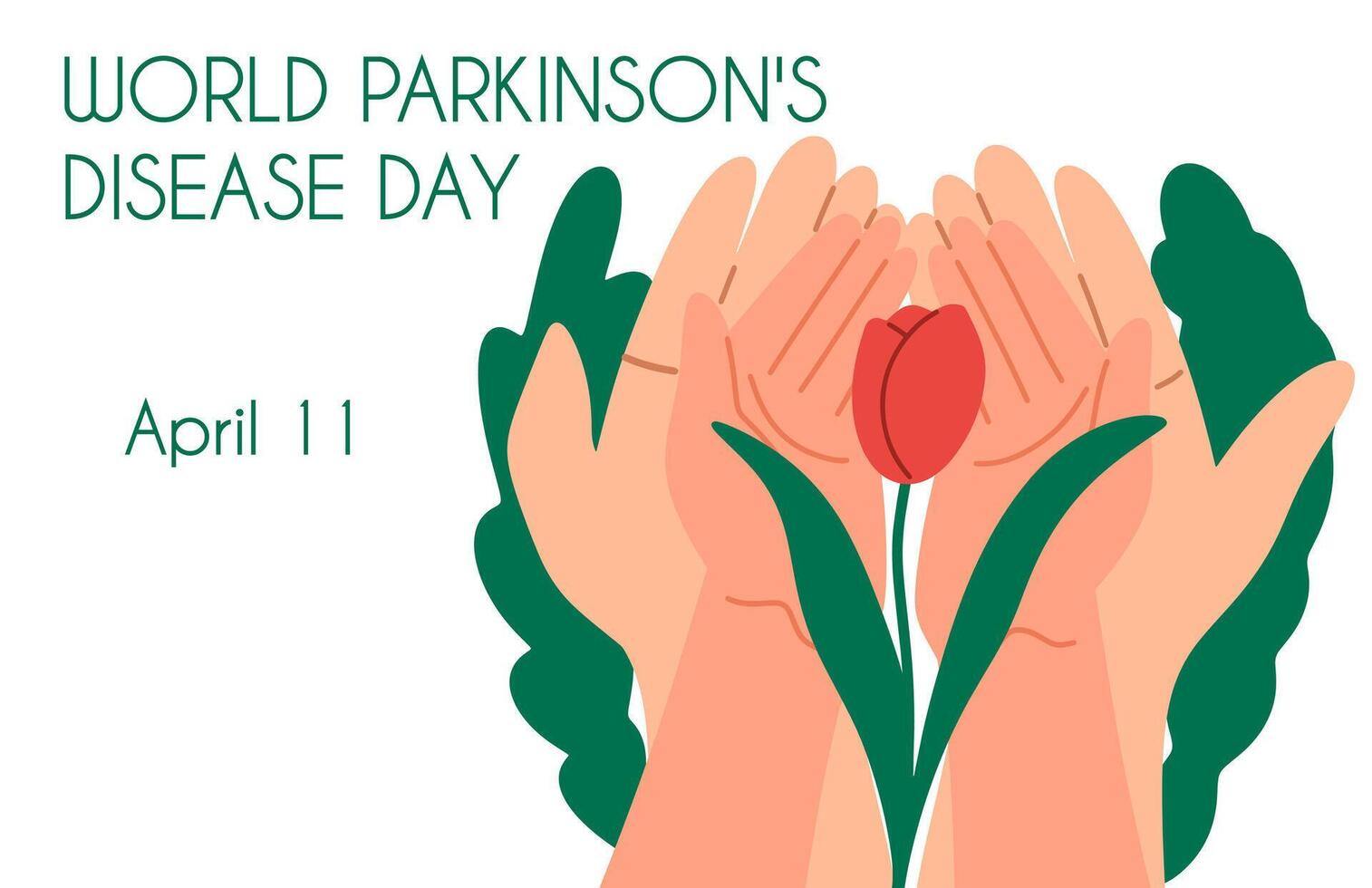 World Parkinson's Disease Day banner. Design template foe background, poster. vector