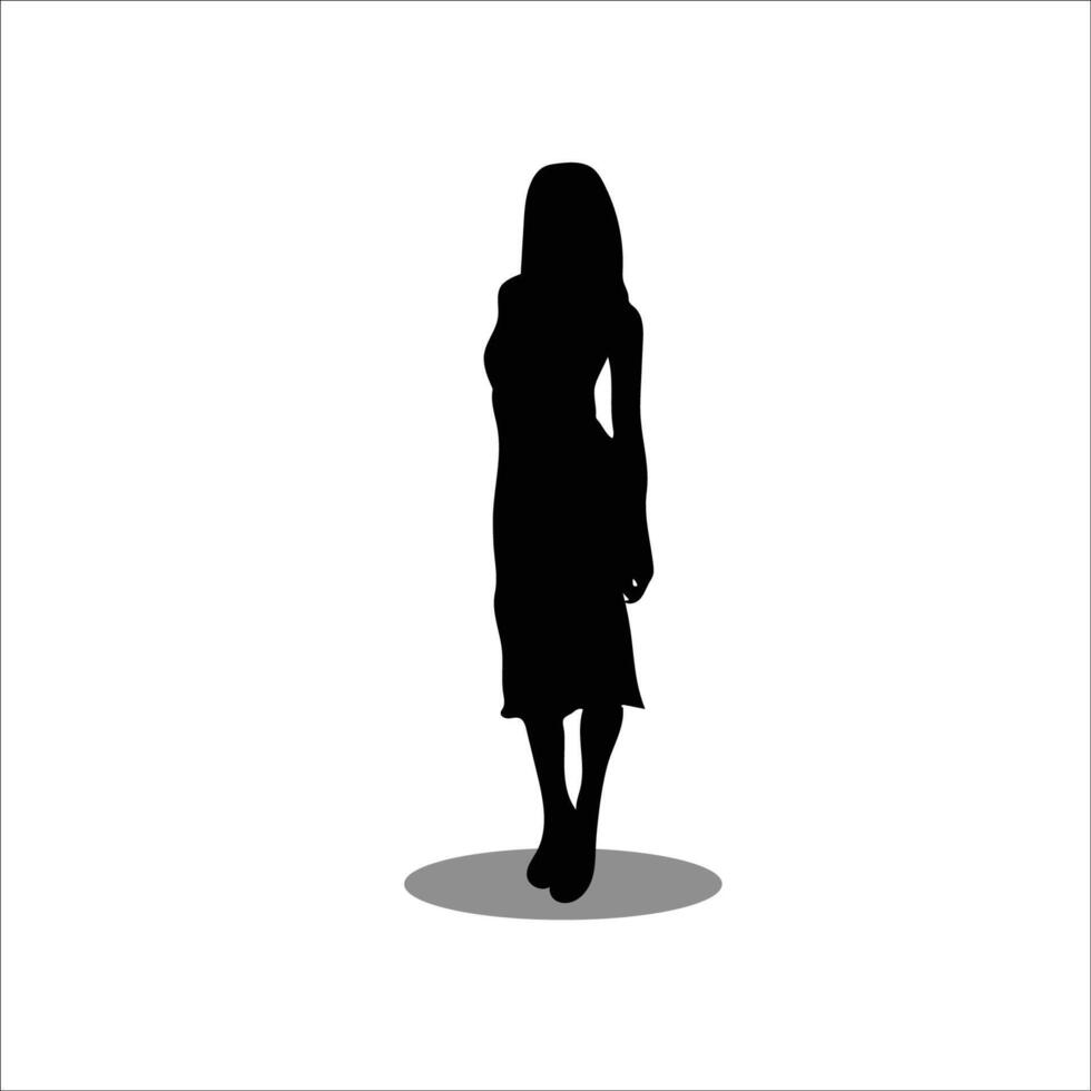 mujer silueta vector