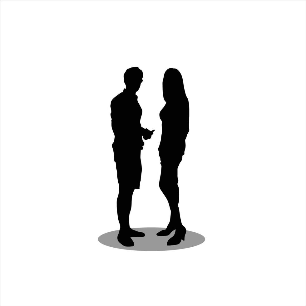 Couple silhouette vector