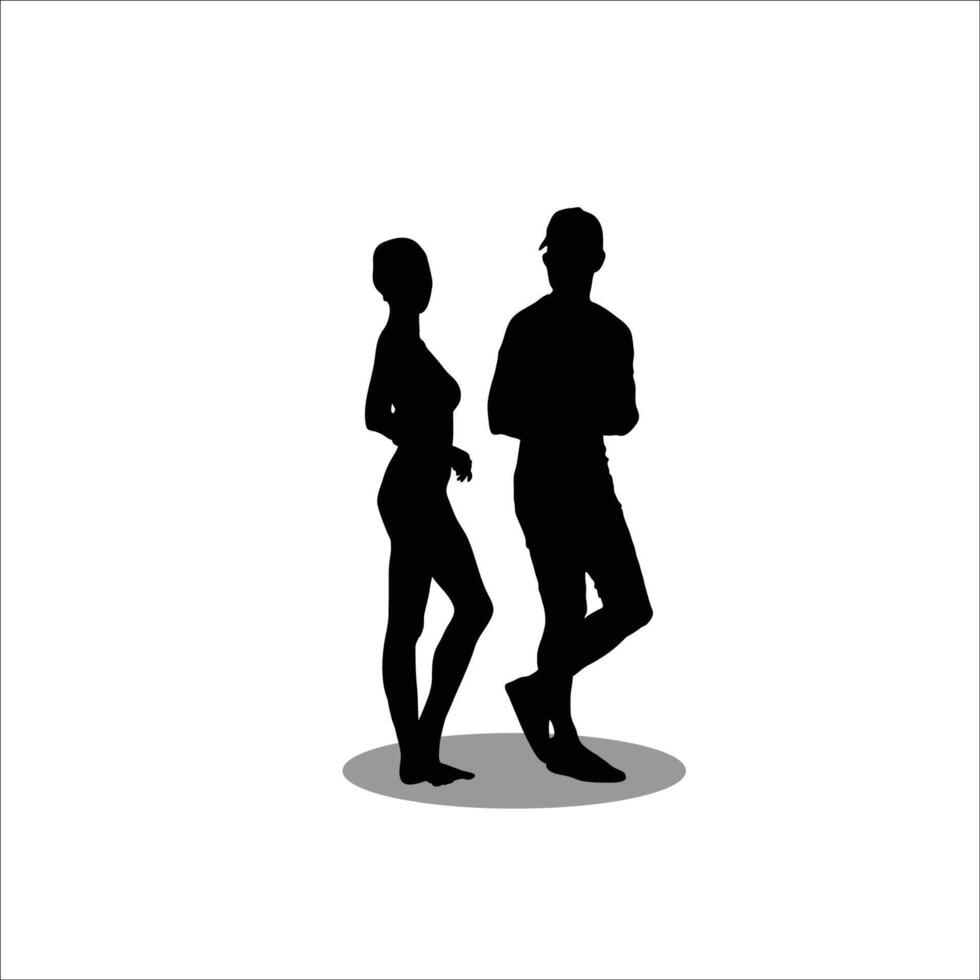Couple silhouette vector