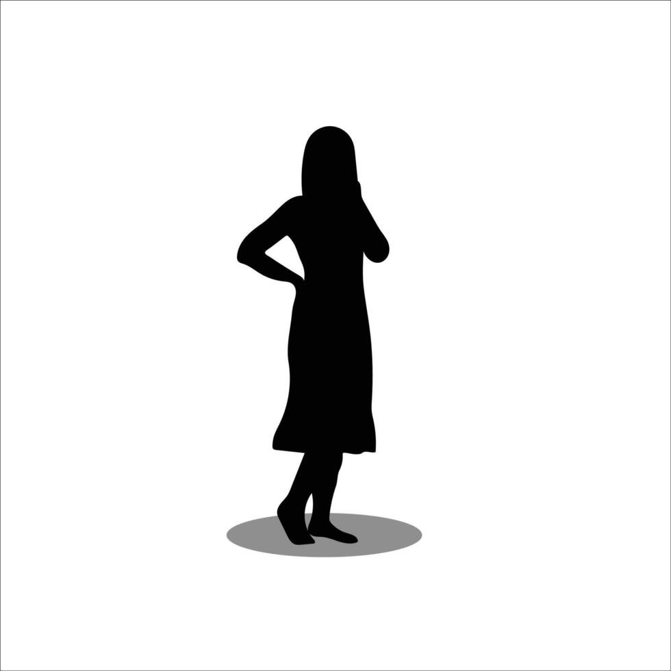 mujer silueta vector